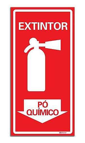Placa de extintor pó químico Placa de extintor pó químico