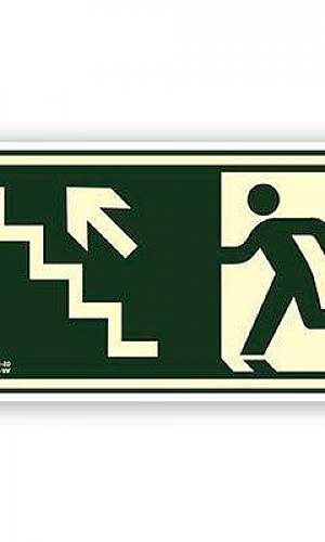 Placa de sinalização de rotas de fuga Placa de sinalização de rotas de fuga