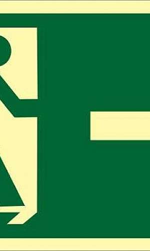 Placa de sinalização fotoluminescente Placa de sinalização fotoluminescente