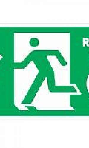 Placa de sinalização rota de fuga em SP Placa de sinalização rota de fuga em SP