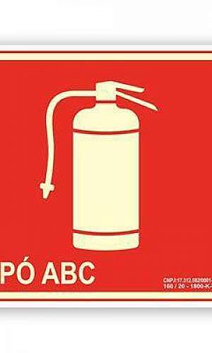 Placa fotoluminescente extintor Placa fotoluminescente extintor