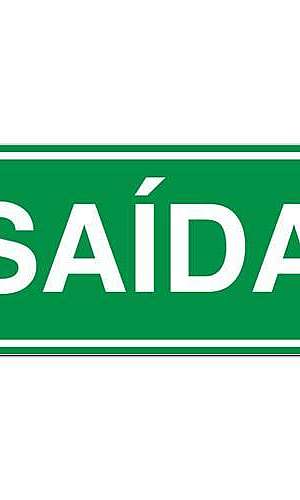 Placa fotoluminescente saída Placa fotoluminescente saída