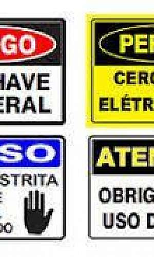Placas de sinalização de segurança Placas de sinalização de segurança