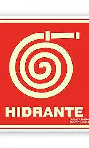Sinalização de hidrante Sinalização de hidrante