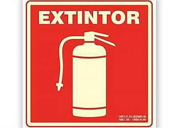 Sinalização de hidrantes e extintores